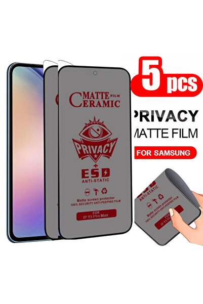 Choice7 غشاء سيراميك مضاد للتجسس لهاتف جالاكسي S25 ألترا، 5 قطع، متوافق مع S2...