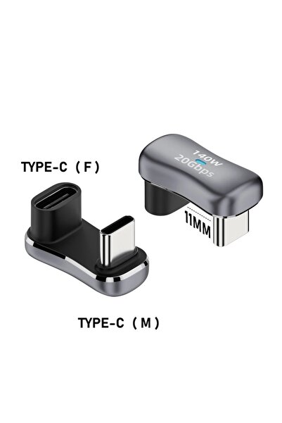 Choice محول USB-C بزاوية 180 درجة من النوع C ذكر إلى أنثى، يدعم الشحن السريع ...