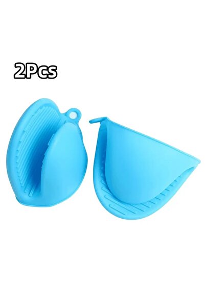Choice Blue 2Pcs Silicone Pot Holder Gloves Non-Slip Grip Kitchen Utensils An...