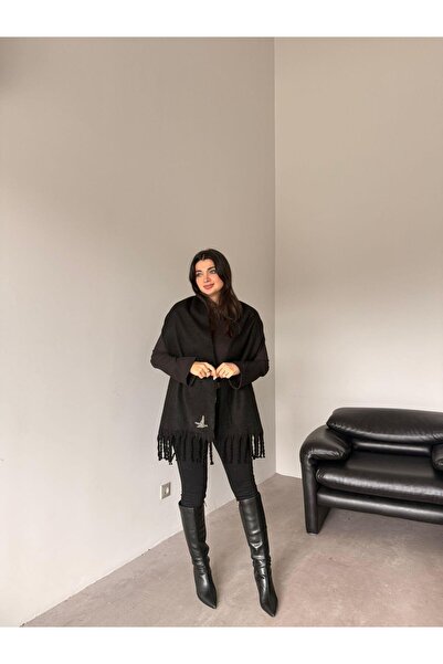 Bade Butik Black Bird Detailed Scarf