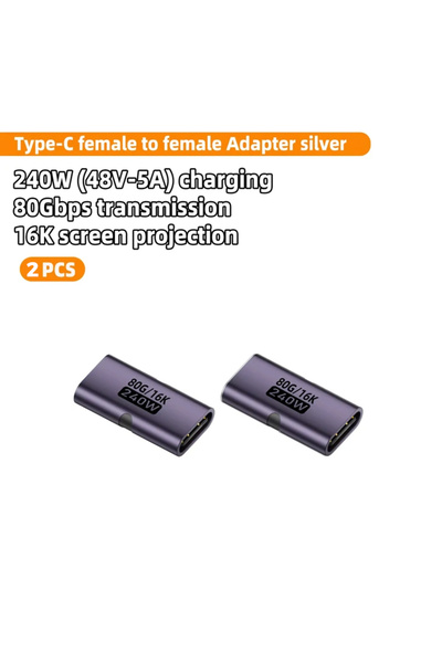 Choice قطعتان من محولات الطاقة PD 240 واط من النوع C، لون بنفسجي، لنقل البيان...