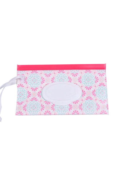 Choice علبة مناديل مبللة محمولة وردية اللون، تتسع لـ 1/2/3/4 قطع، موزع مناديل...