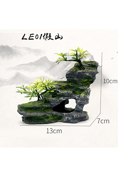 Choice زينة منظر طبيعي لحوض أسماك من الراتنج، منظر جبلي صخري، منظر جبلي، منظر...