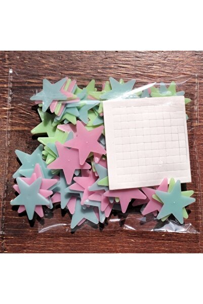 Choice مجموعة كبيرة من 100 قطعة من ملصقات النجوم ثلاثية الأبعاد المضيئة التي ...