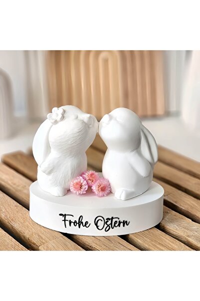 Choice قطعتان من قوالب السيليكون الراتنجية على شكل أرنب الحب، قطعتان من قوالب...