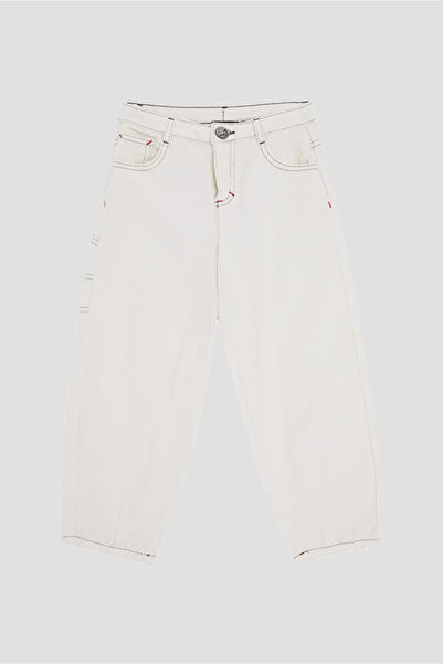 REFA COLLECTİON Boy's 100% Cotton Ecru Jeans