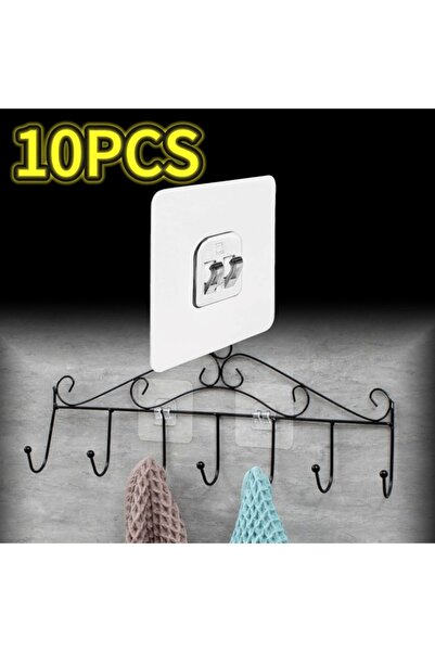 Choice 10pcs 6x6cm 5-100PCS Transparent Hanging Shelf Hooks Wall Storage Rack...