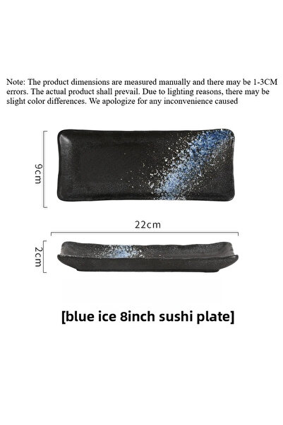 Choice 8 inches 1pc A 8-inch ceramic multi style sushi plate rectangular plat...