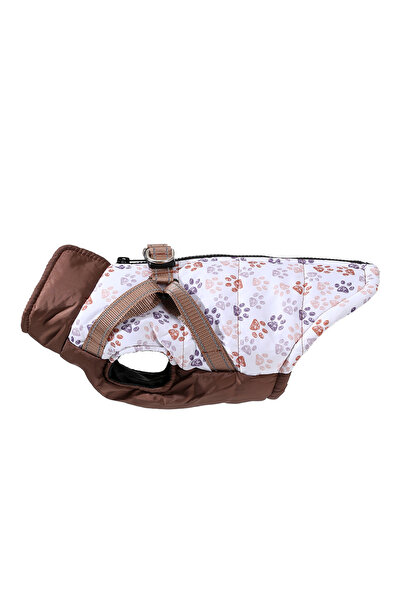 Choice3 M Brown Dog Clothes with Harness for Small Medium Dogs Cats Autumn Wi...
