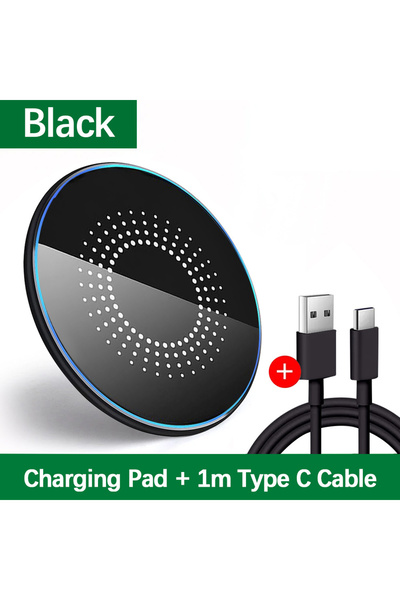 Choice Black with cable Upgrade Fast Wireless Charging Station For ,100W Wire...