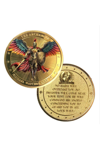Choice عملة تذكارية مطلية بالذهب تحمل صورة فارس ذي ريش ذهبي، وعملات تحدي محار...