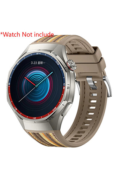 Choice سوار نايلون جديد من كاهي لساعة GT6 Pro مقاس 46 مم، سوار سيليكون + منسو...