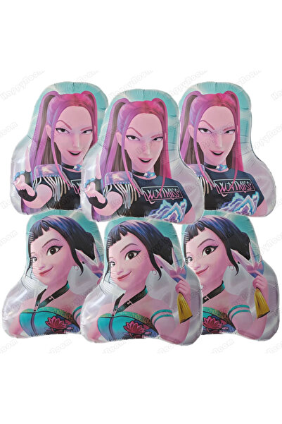 Miniso As shown set2 6Pcs Kpop Demon Hunters 18-inch Cartoon Anime Foil Ballo...