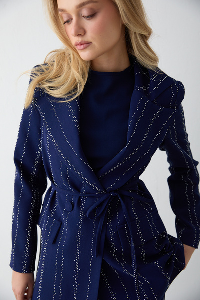 Melike Tatar Stone Crepe Jacket Set 32-2618