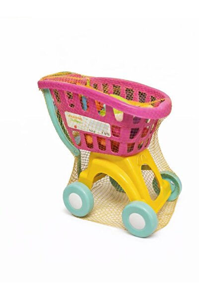 NASYONEL TOYS Oyuncak Market Arabası Küçük Boy – Fileli Alışveriş Arabası – Ç...