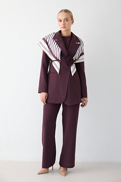 Melike Tatar Комплект шал и креп яке 32-2619