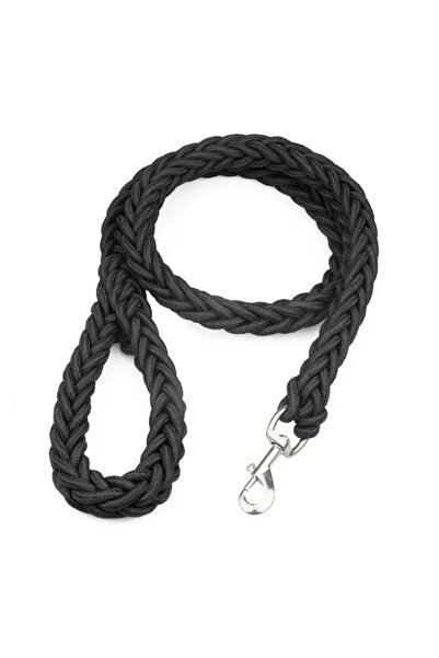 Choice حبل جرّ كبير للكلاب مصنوع من النايلون الأسود المتين المضفر، مناسب للكل...