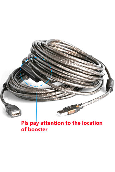 Choice 10m Brown Long USB 2.0 Extension Cable 10M Active USB 2.0 Extender Cab...