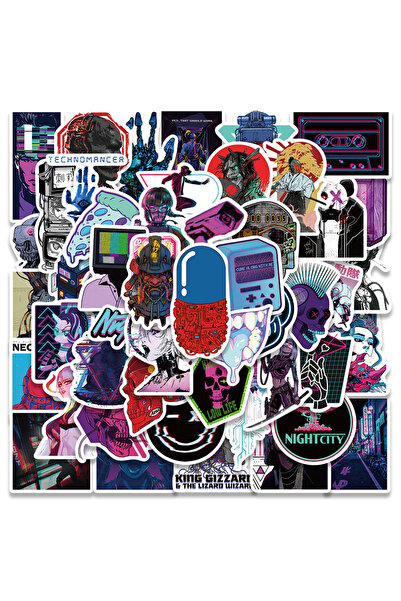 Choice 50PCS 50Pcs Cartoon Cool Cyberpunk Stickers DIY Graffiti Waterproof De...