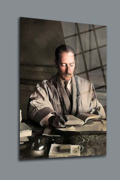 glassartdesign Ατατούρκ Γυάλινη Ζωγραφική-30