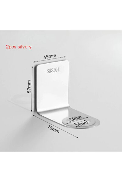 Choice 2pcs silvery 2pcs Stainless Steel Wall-Mounted Bottle Hooks,Refillable...