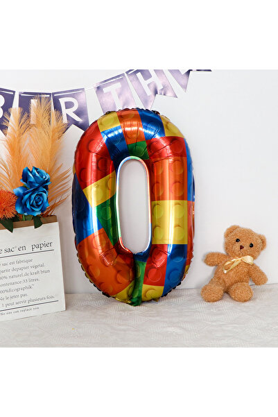 Choice 32inch 0 32 inch block printed aluminum film digital balloon, birthday...