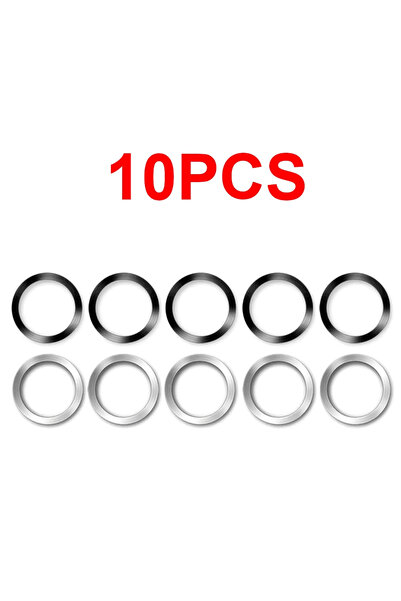 Choice مجموعة متنوعة من 10 حلقات معدنية مغناطيسية لهواتف آيفون 16، 15، 14، 13...