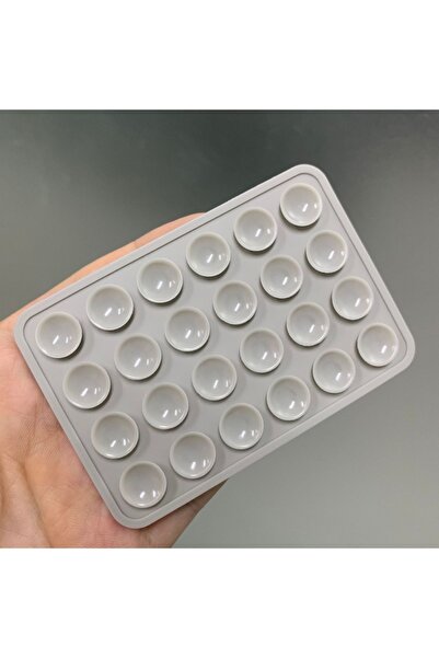 Choice وسادة شفط سيليكون رمادية مزدوجة الجوانب لحامل الهاتف المحمول، مزودة بك...