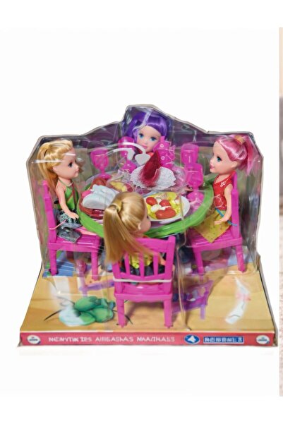 NASYONEL TOYS Oyuncak Bebekli Masa Sandalye Seti – Çay Partisi Evcilik Oyunca...