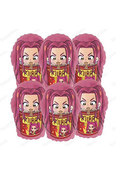 Miniso As shown set7 6Pcs Kpop Demon Hunters 18-inch Cartoon Anime Foil Ballo...