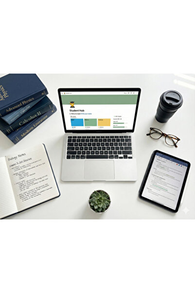 NASAQ University Organizer - Notion Arabic Template for organizing lectures, ...