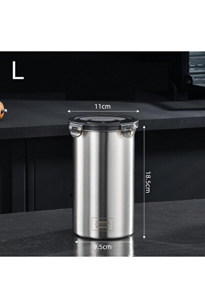Choice L Stainless Steel Storage Jars Set 500/900/1400ml Sealed Containers Ki...