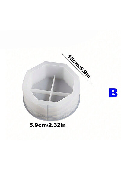 Choice قالب سيليكون دائري متعدد الأوجه لحوض زهور كبير، قطعة واحدة، لصنع قطرات...