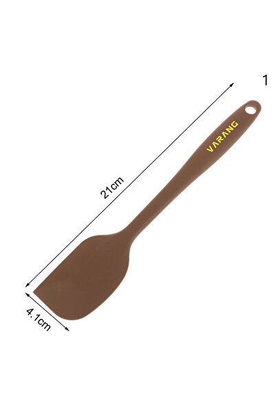 Choice ملعقة سيليكون بنية اللون، قطعة واحدة، لكشط كريمة الكيك والزبدة، غير لا...