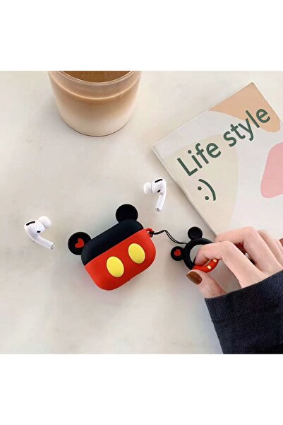 Choice غطاء سماعات أذن سيليكون ثلاثي الأبعاد بتصميم ميكي وميني، متوافق مع Air...