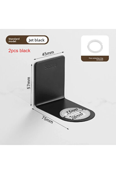 Choice 2pcs black 2pcs Stainless Steel Wall-Mounted Bottle Hooks,Refillable S...