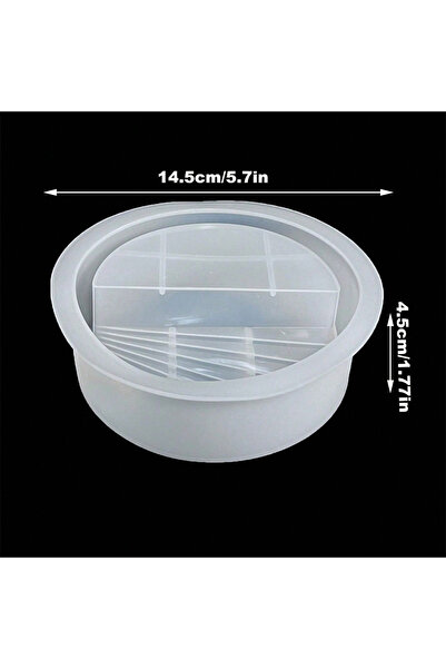 Choice قالب سيليكون أبيض على شكل درج دائري، مناسب للتخزين المكتبي أو كزينة لل...