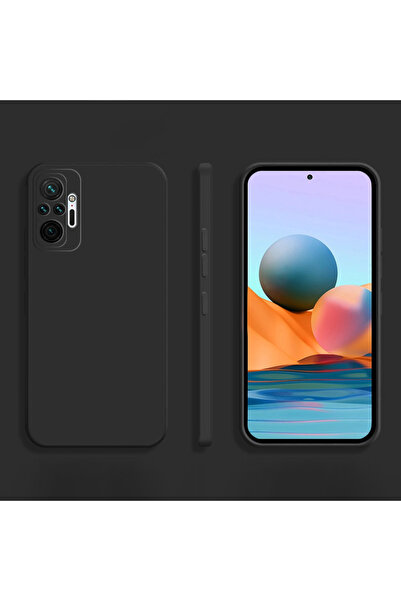 Choice جراب هاتف أسود مربع من نوع Fundas لهاتف Redmi Note 10S، متوافق مع Redm...