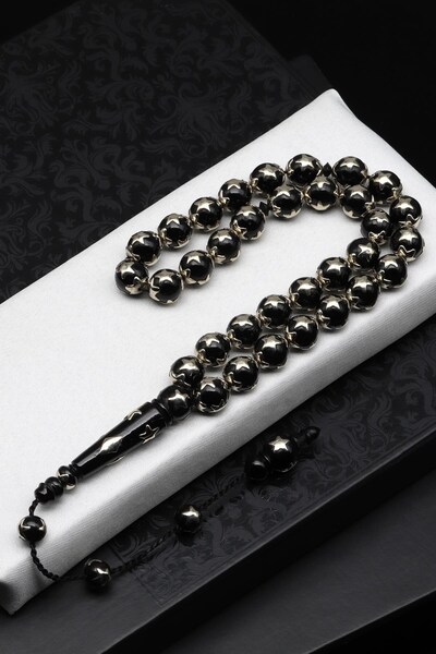 MuhammedMasumCo İşlemeli Kuka Ağacı Tesbih – 10 mm Küre Kesim | 33’lü