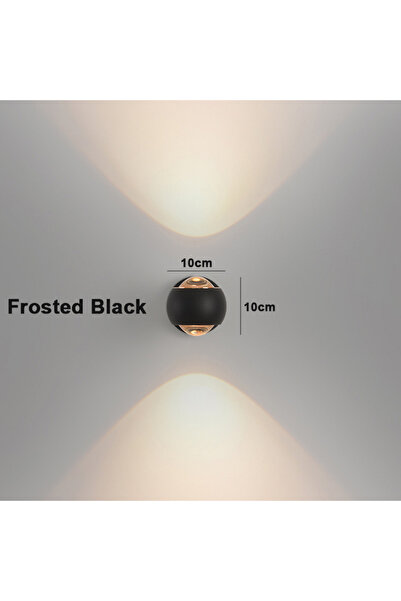 Choice Warm White (2700-3500K) Frosted Black Modern Luxury Bedroom Wall Lamp ...