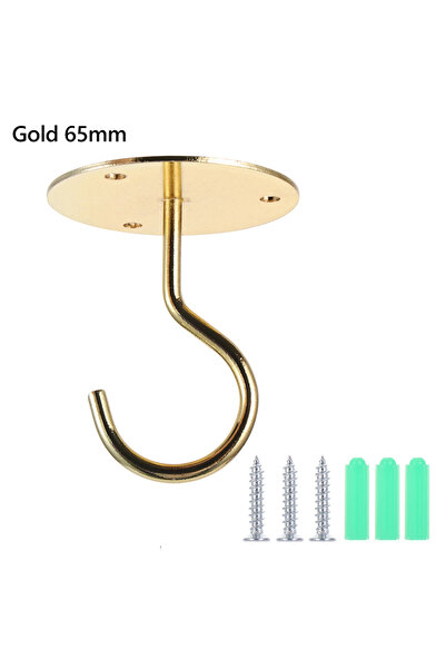 Choice مجموعة خطافات سقف ذهبية 65 قطعة، خطافات معدنية متينة عالية الجودة، خطا...