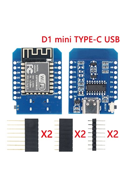 Choice1 لوحة تطوير واي فاي صغيرة من النوع C USB D1 Mini ESP8266 ESP-12F CH340...