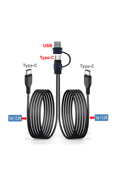 Choice كابل شحن سريع ثنائي المنافذ USB-C إلى منفذين من النوع C، مزود بموزع US...