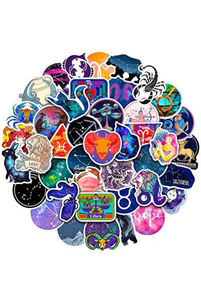 Choice 50 قطعة من ملصقات الأبراج الفلكية، ملصقات فينيل مقاومة للماء، 12 علامة...