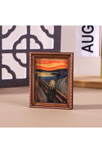 Choice The Scream Wooden Frame Fridge Magnets World Famous Paintings (Starry ...