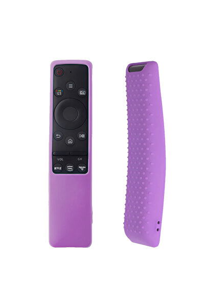 Choice غطاء سيليكون ناعم مضيء باللون الأرجواني من MRSVI للتلفزيون الذكي BN59-...