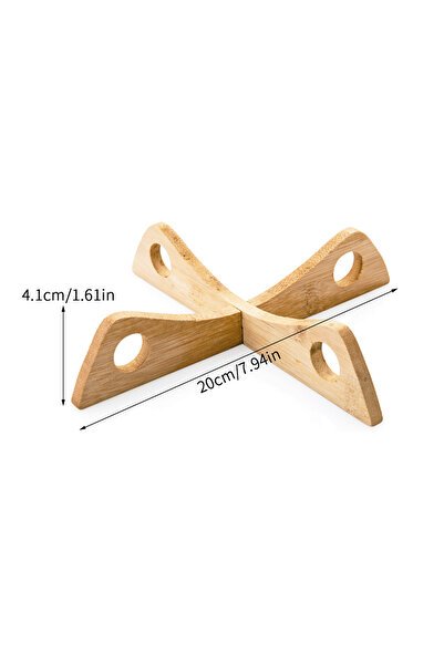 Choice as pictures shown 1PC 1 PC Bamboo Cross Pot Stand Trivet Pan Rack Heat...