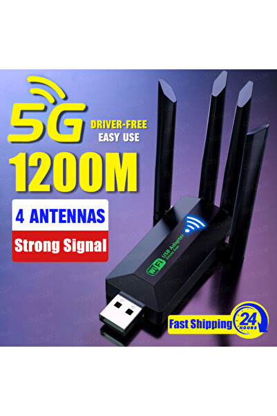 Choice 1200M WiFi Adapter 1200M WiFi USB Adapter 4 Antennas High-Speed Wirele...
