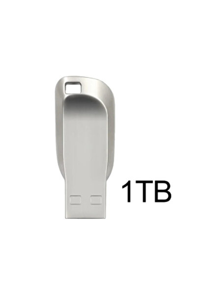 Choice1 محرك أقراص فلاش معدني فضي اللون بسعة 1 تيرابايت أو 2 تيرابايت، مزود ب...