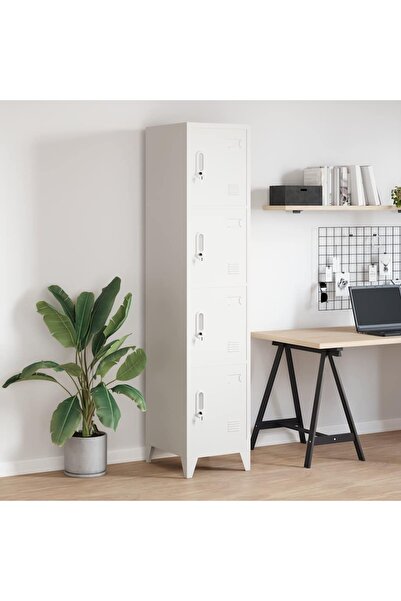 vidaxl Locker Cabinet with 4 Compartments 38x45x180 cm